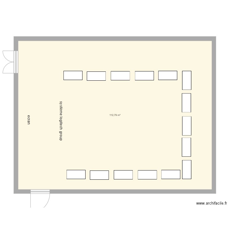 511 en U 15 personnes logitech. Plan de 0 pièce et 0 m2