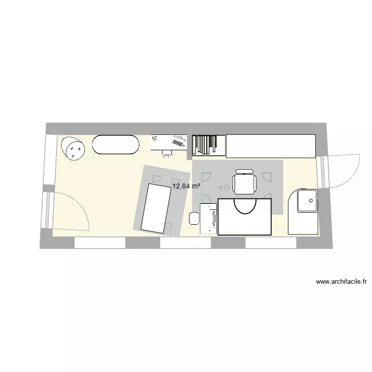 Atelier artisan. Plan de 