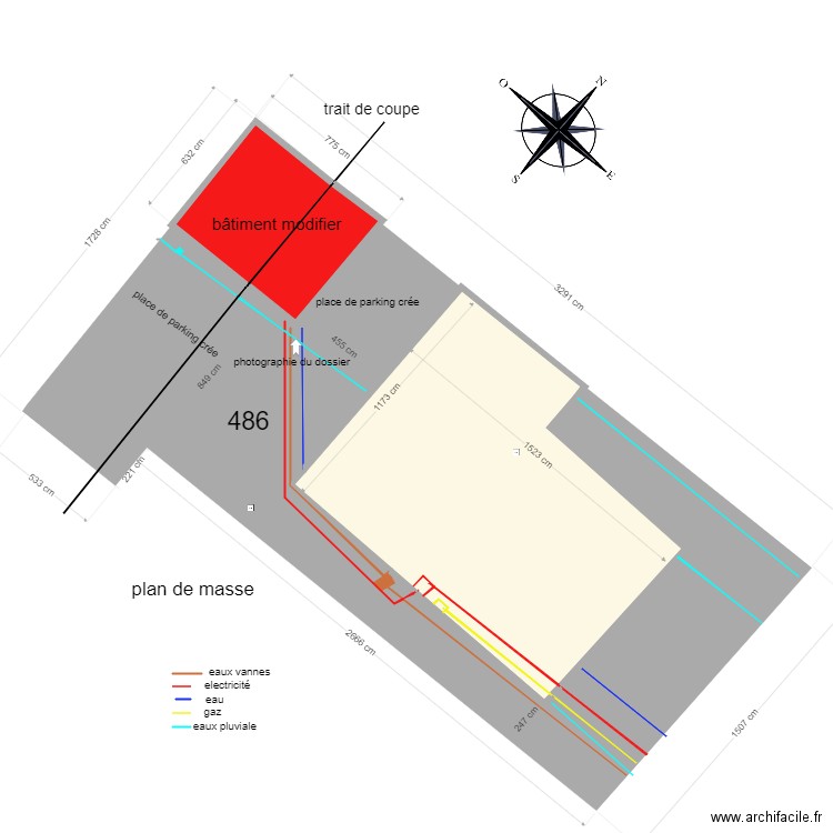 plan de masse. Plan de 0 pièce et 0 m2