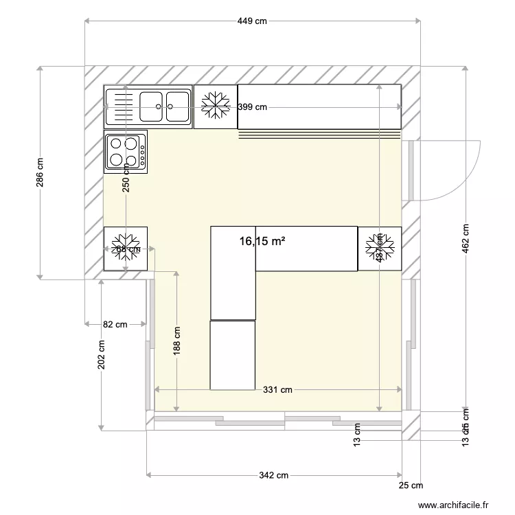plan v&eacute;randa traiteur Vietnam Food. Plan de 