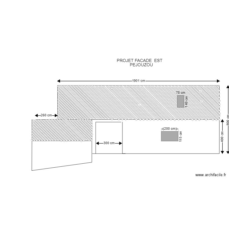 PROJET FACADE EST PEJOUZOU ter. Plan de 0 pièce et 0 m2