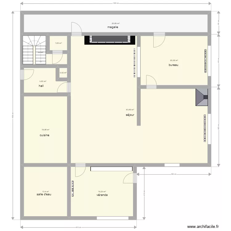 Lestienne premiers jets rez-de-chauss&eacute;e . Plan de 