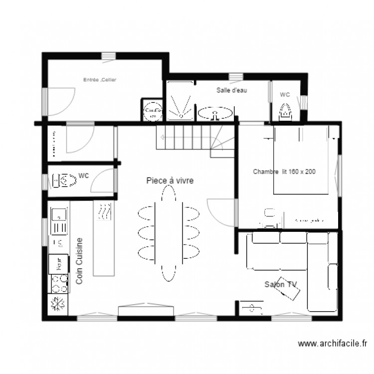 Rez de Jardin. Plan de 0 pièce et 0 m2