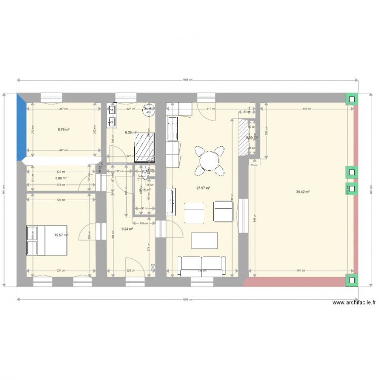 Montesquieu RdC état futur 01 04 18. Plan de 0 pièce et 0 m2