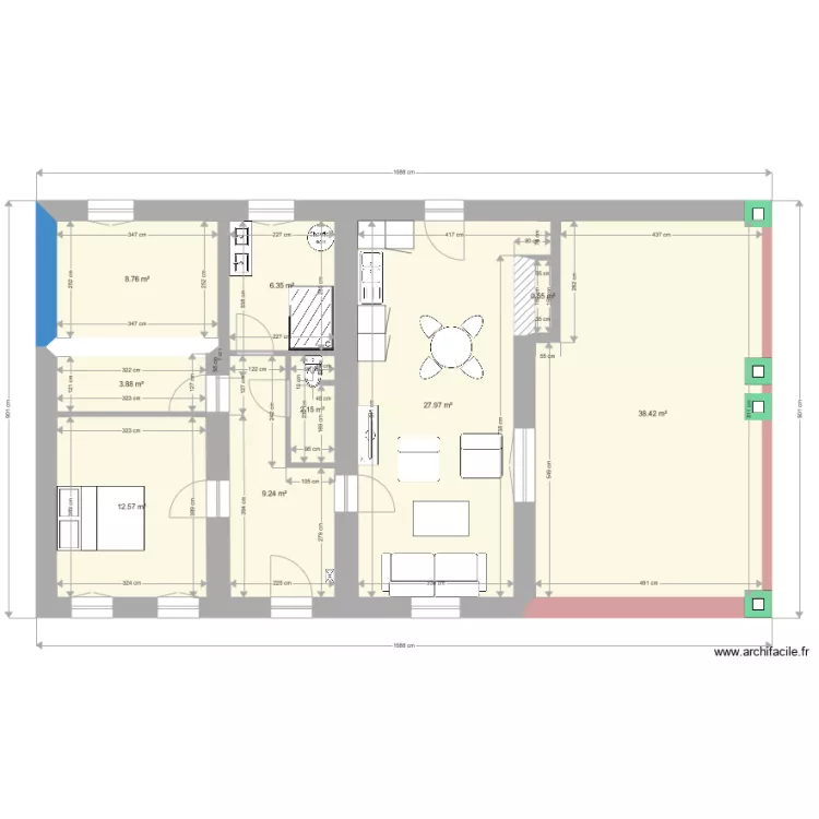 Montesquieu RdC &eacute;tat futur 01 04 18. Plan de 