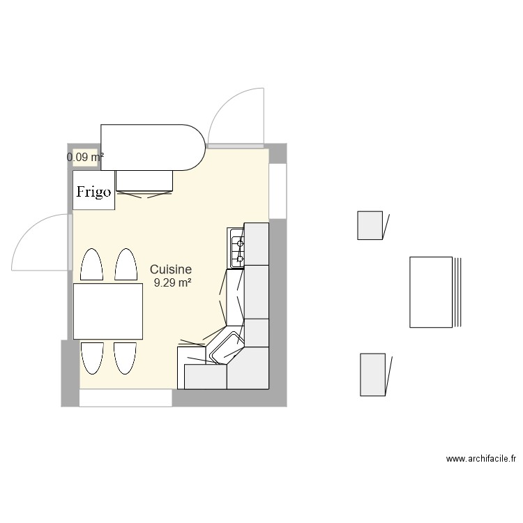 Legta cuisine. Plan de 0 pièce et 0 m2