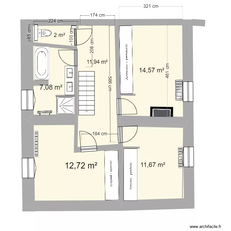 Etage . Plan de 