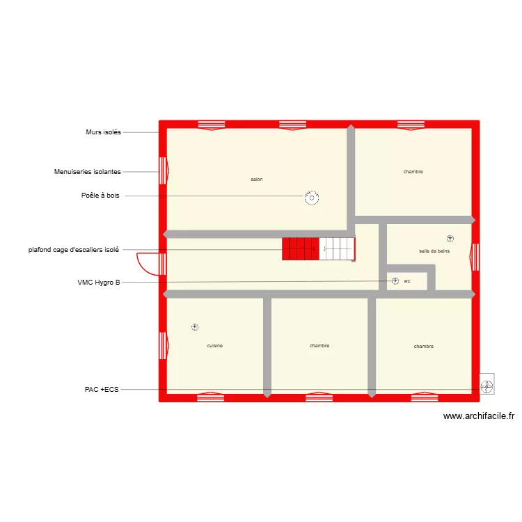 FERNANDEZ KANOUN &eacute;tape 3. Plan de 8 Pièces et 96 m²