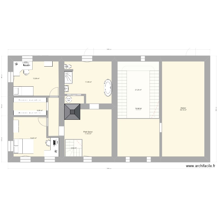 Xefosse elec. Plan de 15 pièces et 318 m2