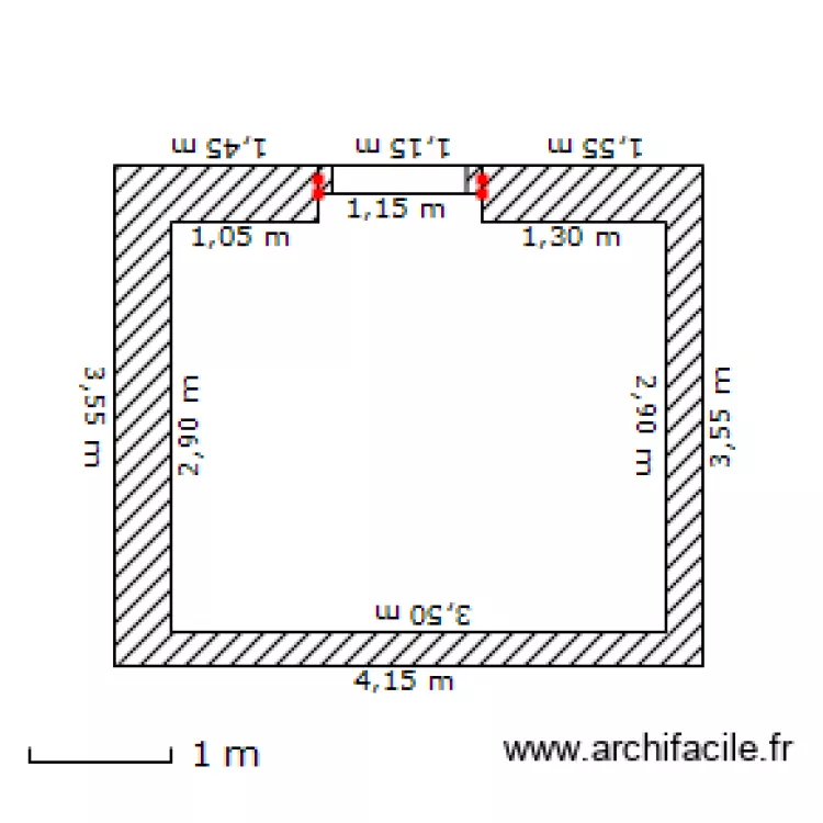 Gambetta Chambre Cotes. Plan de Gambetta Chambre Cotes. Plan de