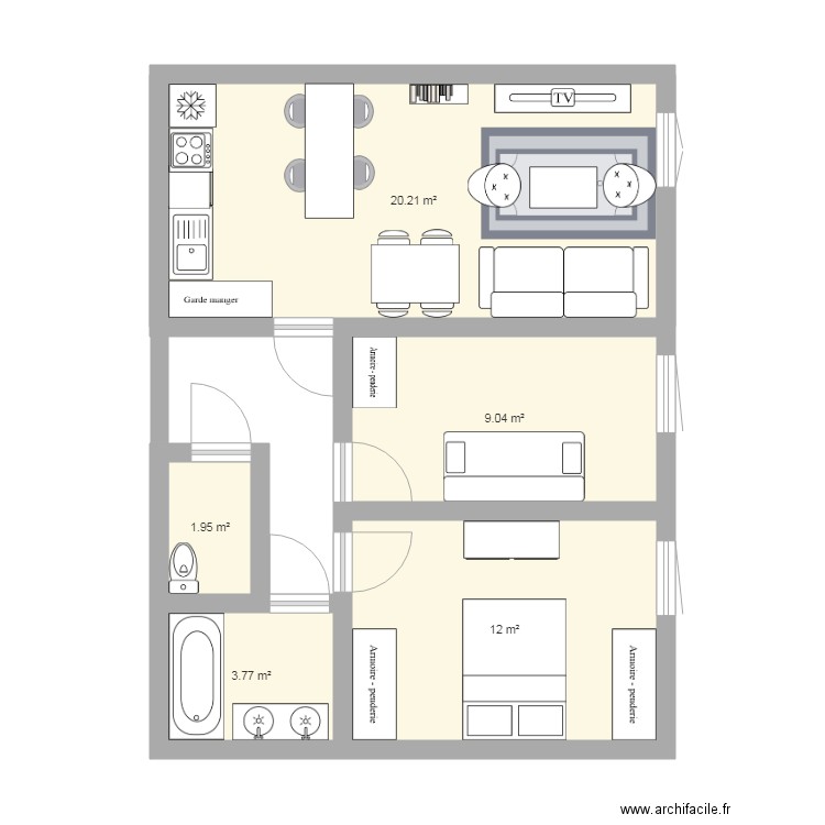 Appartement St Malo. Plan de 0 pièce et 0 m2