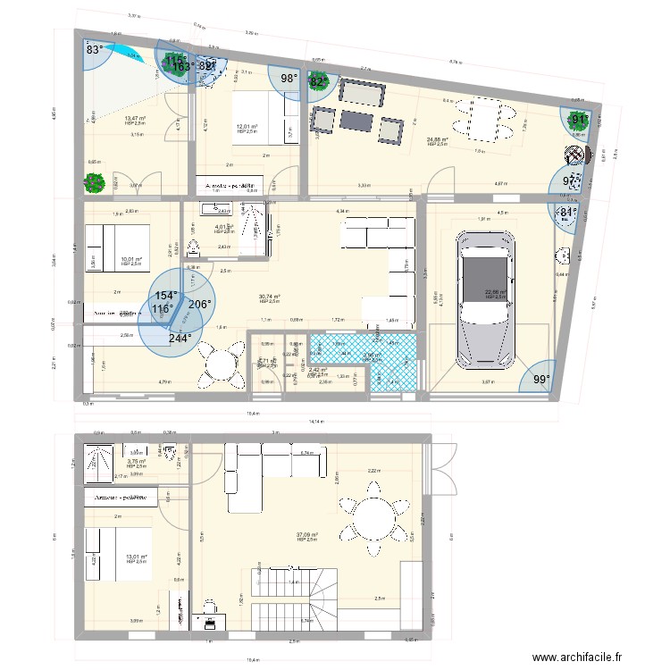 auray RDC et R+1 le 26-05-23 B. Plan de 0 pièce et 0 m2
