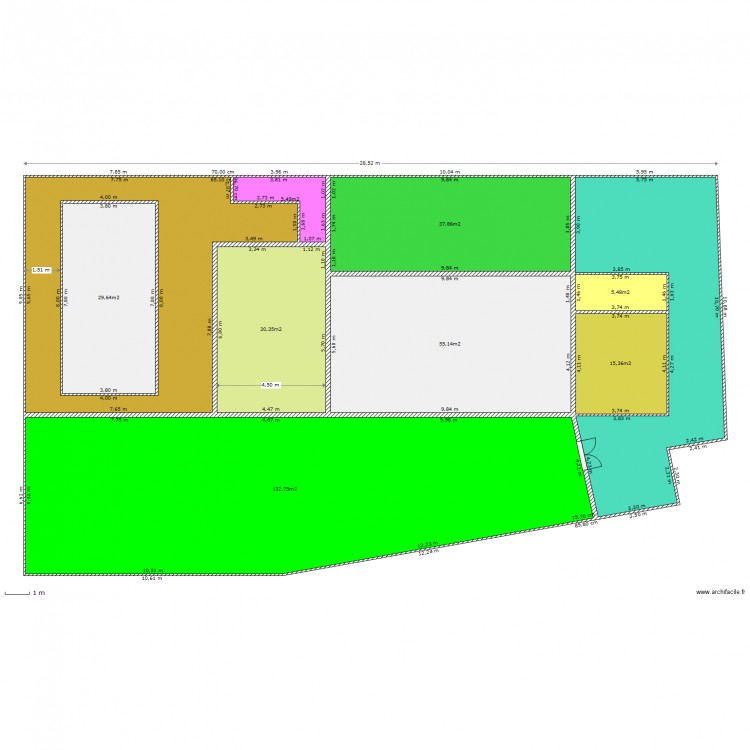 plan jardin piscine large. Plan de 0 pièce et 0 m2