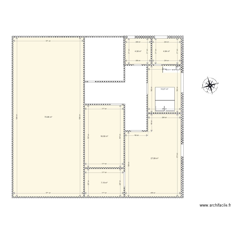 VR 3 pièces 2 salles de bains lit au Nord. Plan de 0 pièce et 0 m2