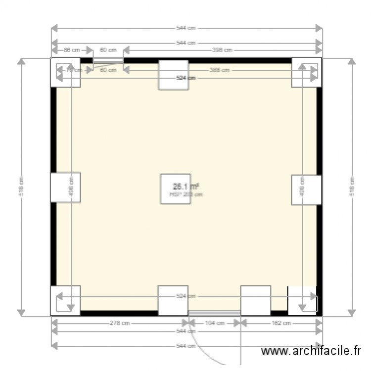 serre semi enterrée. Plan de 0 pièce et 0 m2