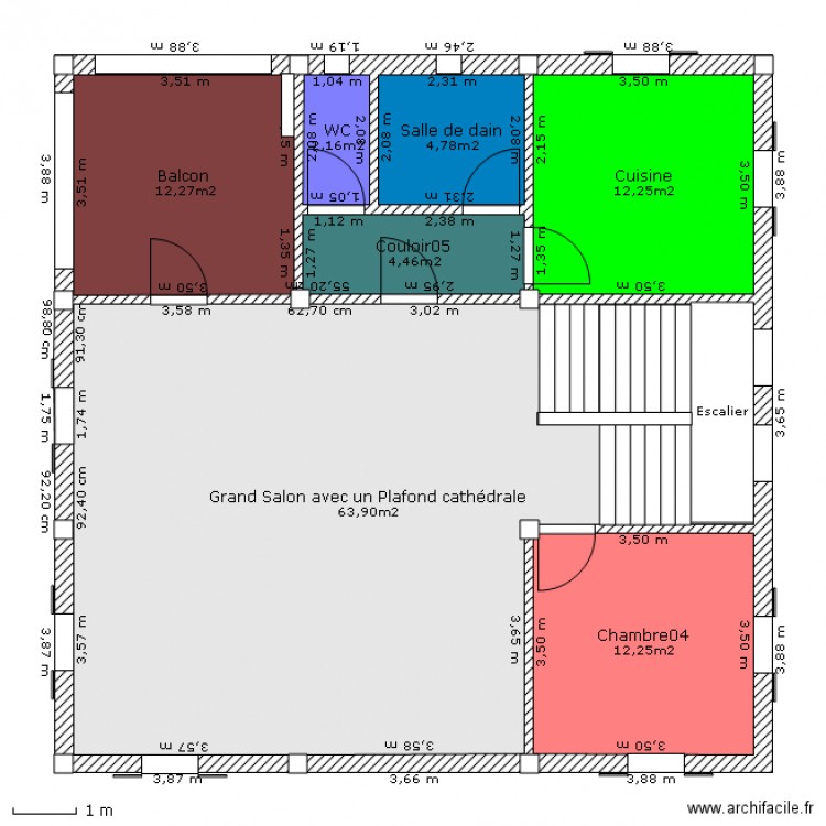 2eme etage. Plan de 0 pièce et 0 m2