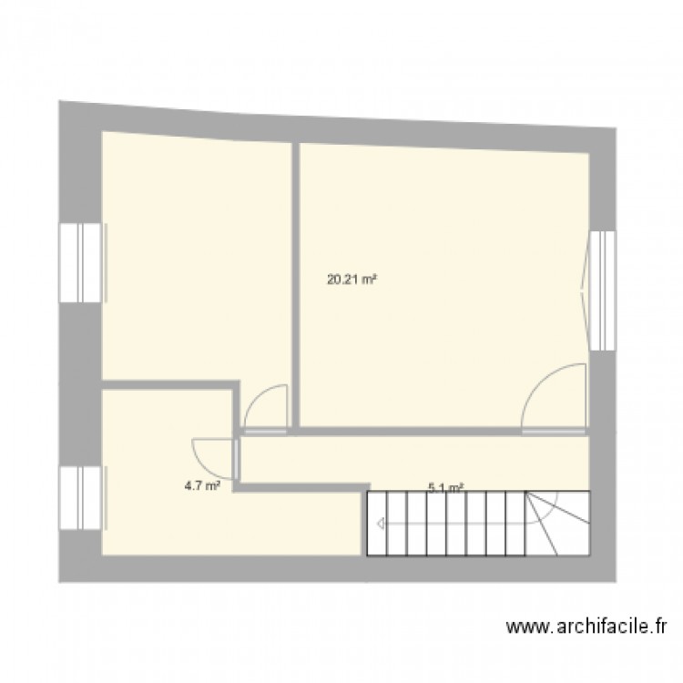 Anatole France 5ème étage duplex 2 alternative. Plan de 0 pièce et 0 m2
