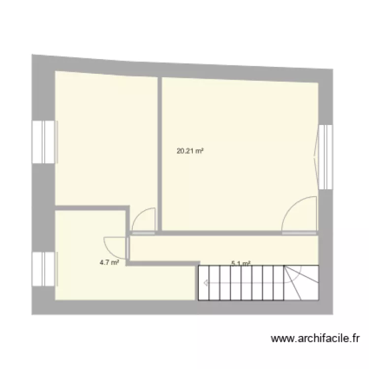 Anatole France 5&egrave;me &eacute;tage duplex 2 alternative. Plan de 