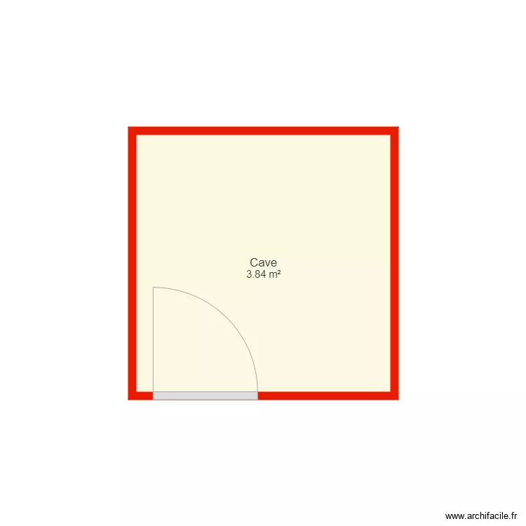 3708 cave non c&ocirc;t&eacute;. Plan de 