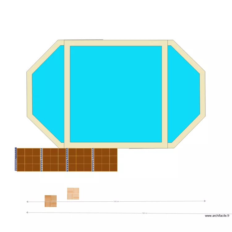 Piscine octogonale. Plan de Piscine octogonale. Plan de