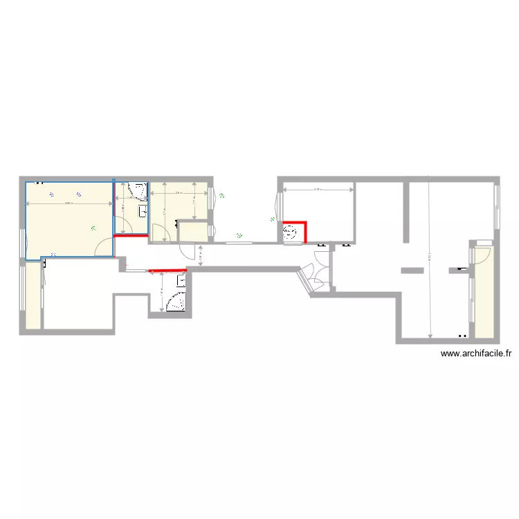 PLAN GLOBAL AVEC COTE v2  et  sdb. Plan de 