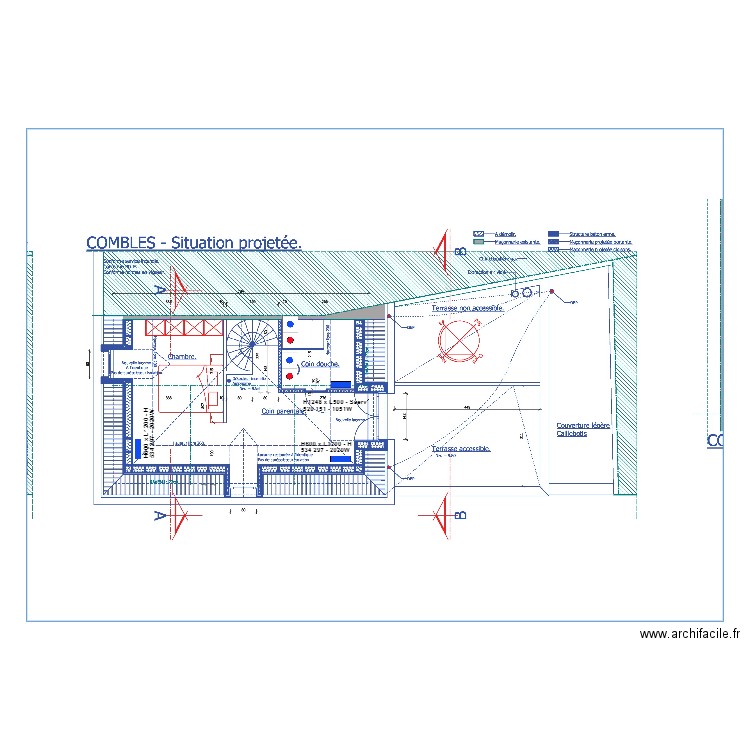 Plan plomberie comble DUWEZ. Plan de 0 pièce et 0 m2