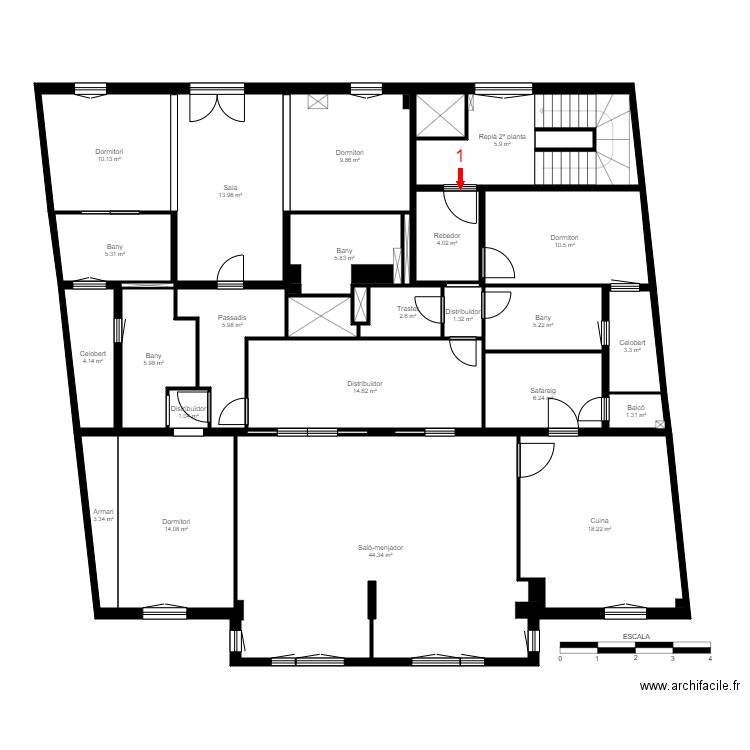 ED. CRISTALL, PLANTA 2. Plan de 0 pièce et 0 m2