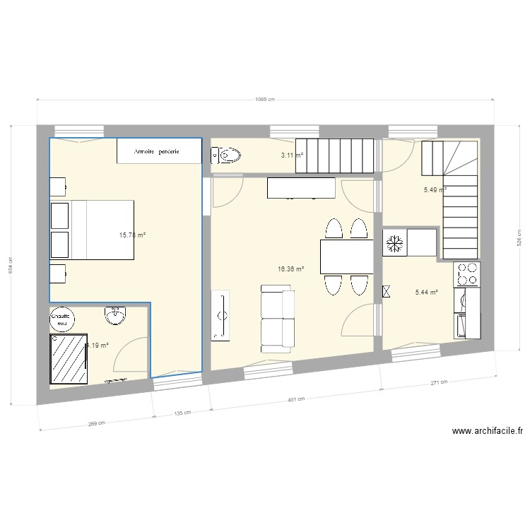 Appt 1er Gouvieux. Plan de 0 pièce et 0 m2