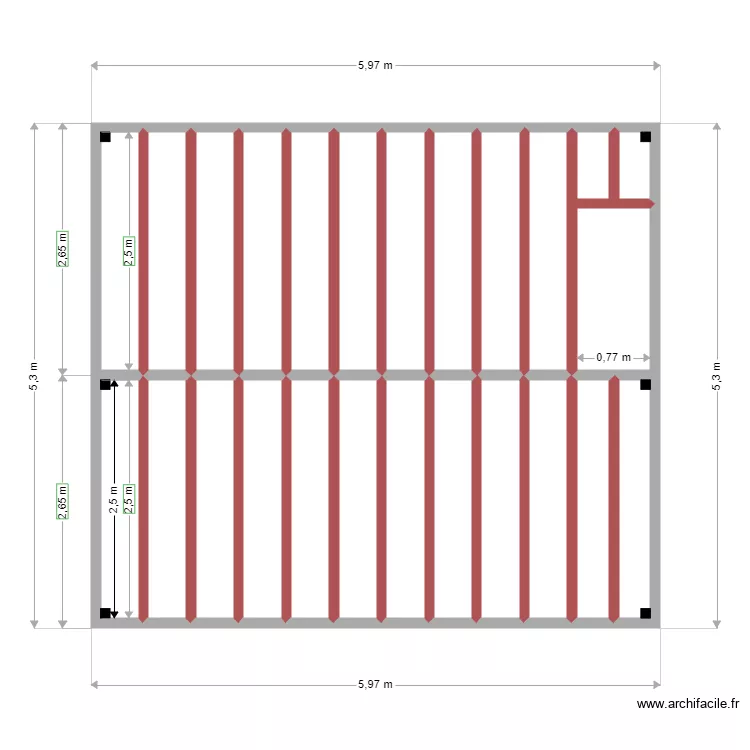 archi 1er etage bati I. Plan de 