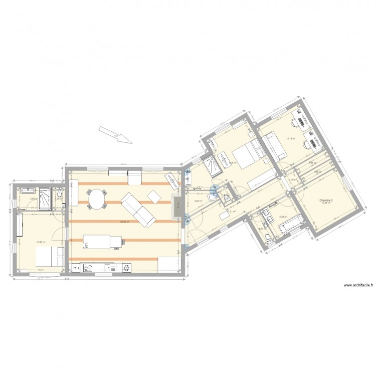 tourrettes aménagé V4. Plan de 0 pièce et 0 m2