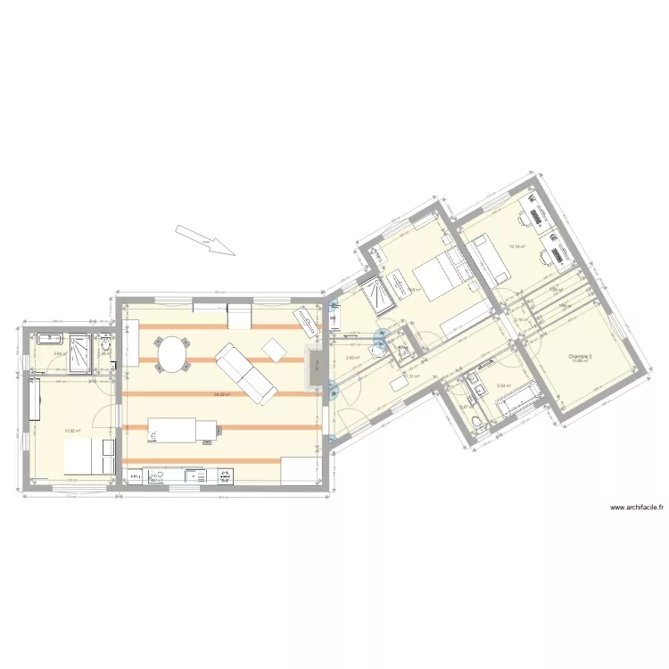 tourrettes am&eacute;nag&eacute; V4. Plan de 