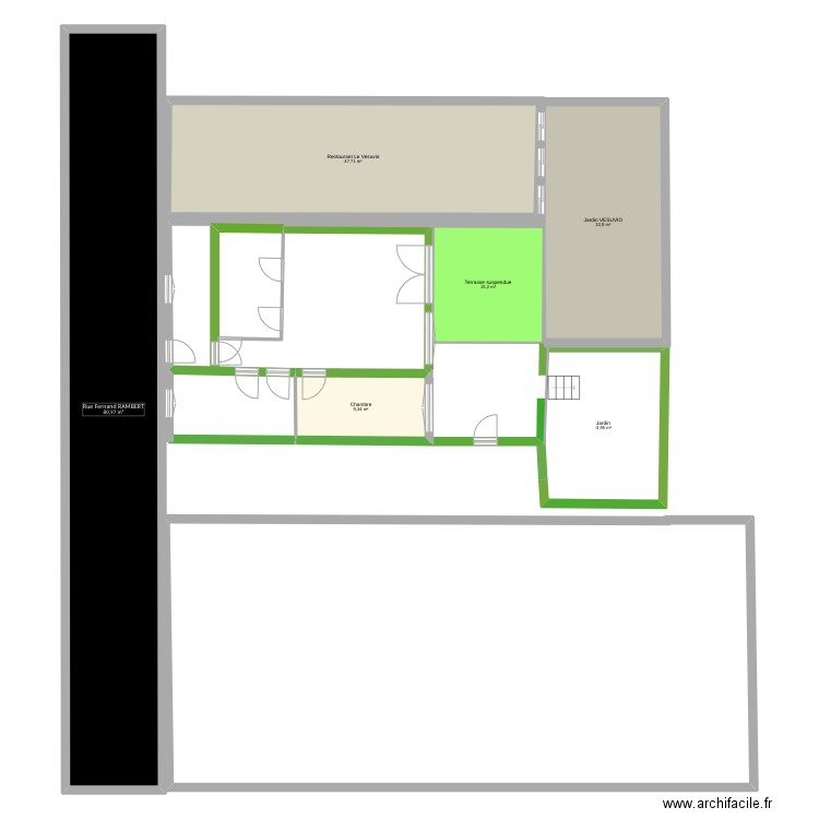 Terrasse suspendue. Plan de 0 pièce et 0 m2