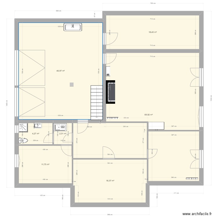 sous sol base. Plan de 0 pièce et 0 m2