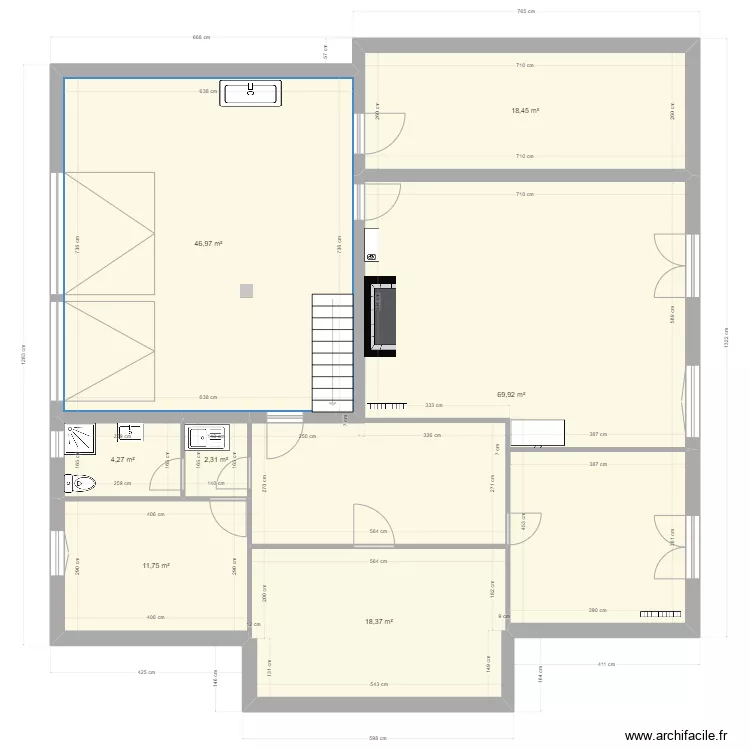 sous sol base. Plan de sous sol base. Plan de