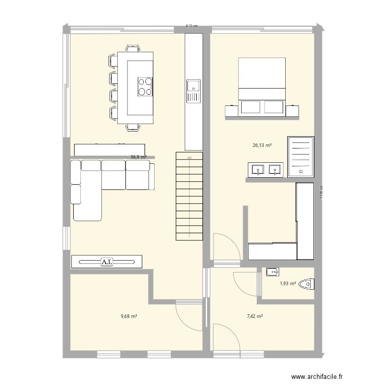 maison mezzanine 1. Plan de 0 pièce et 0 m2