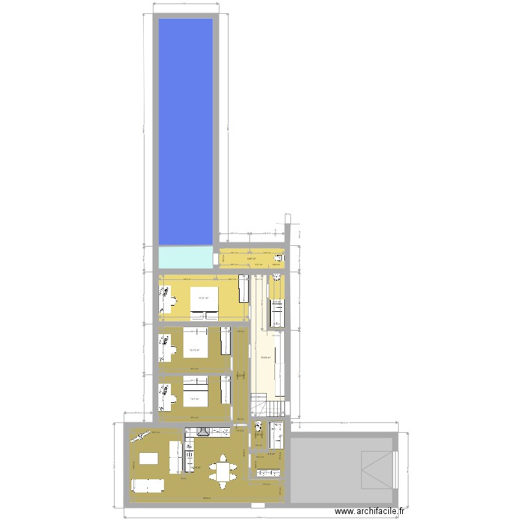 Vedrin 2020 annexe et piscine 18m a. Plan de 0 pièce et 0 m2