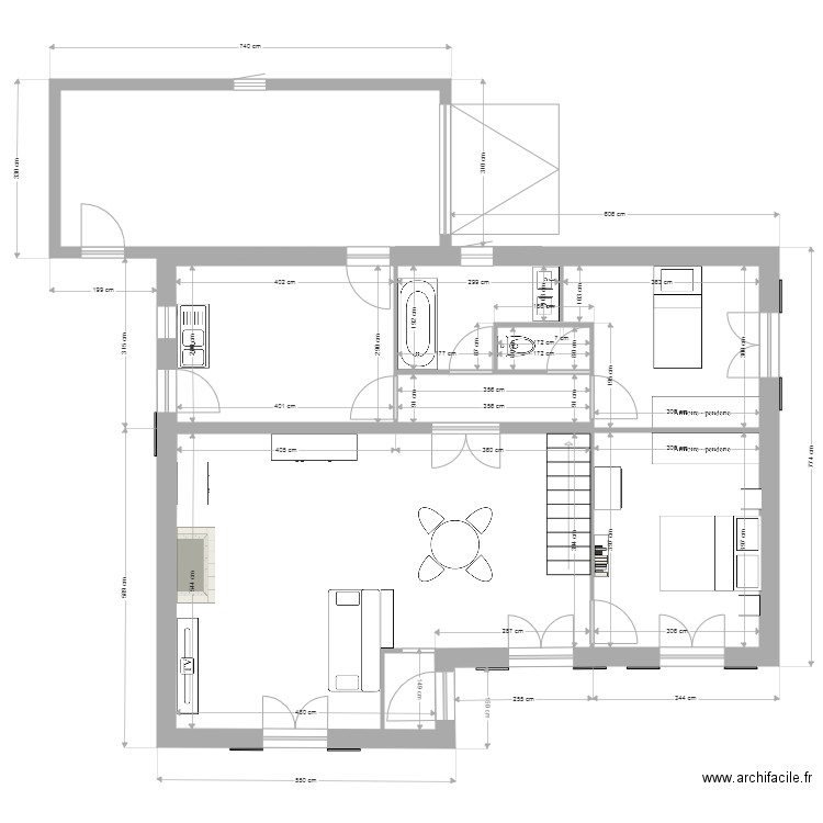 Plan maison Vic salon. Plan de 0 pièce et 0 m2