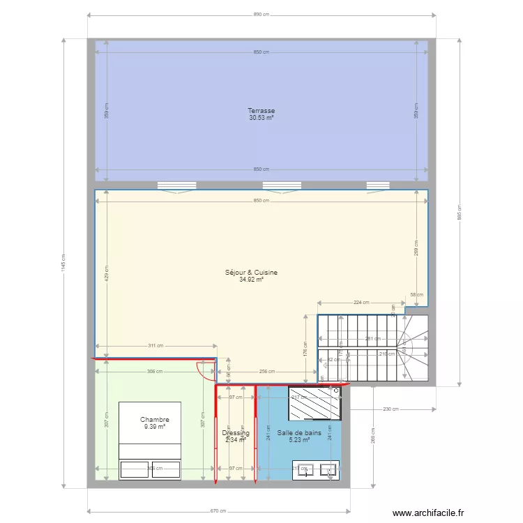 ETAGE 1 29 DE GAULLE. Plan de 