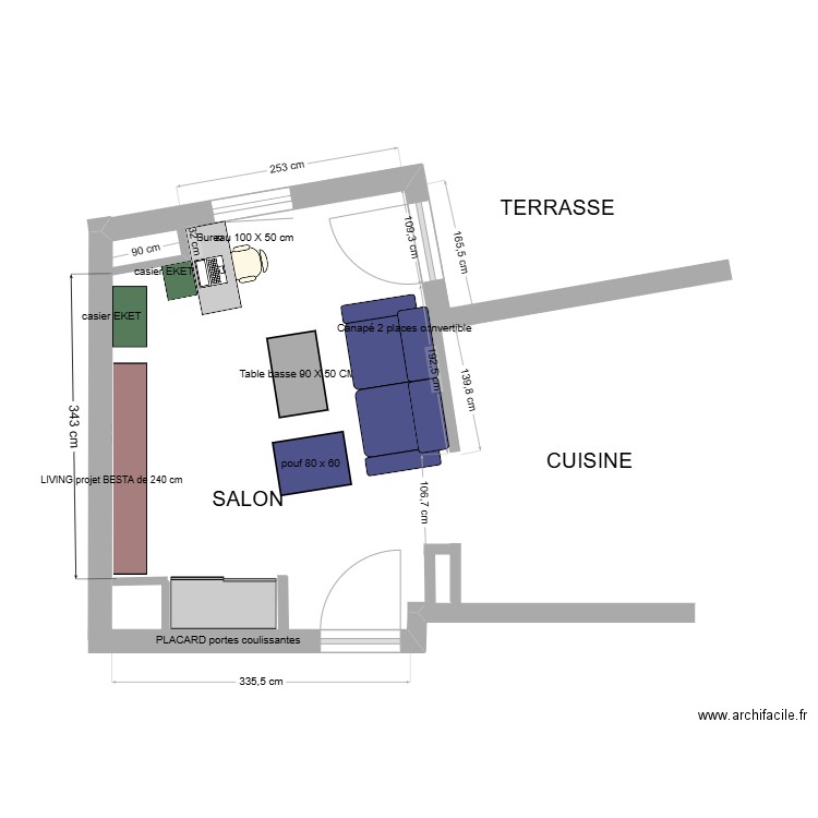 SALON LORIS. Plan de 0 pièce et 0 m2