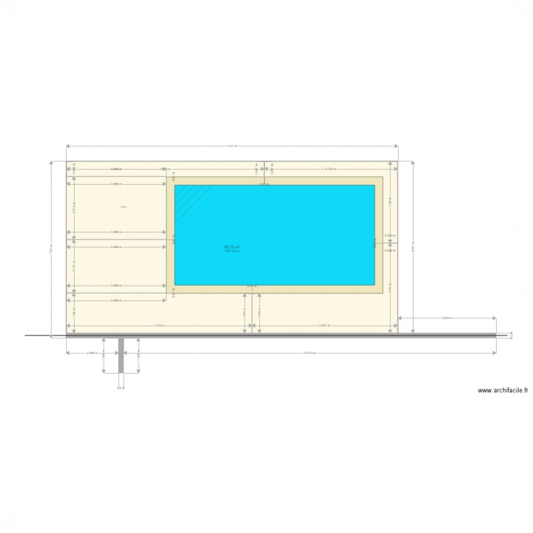 plan piscine. Plan de 0 pièce et 0 m2