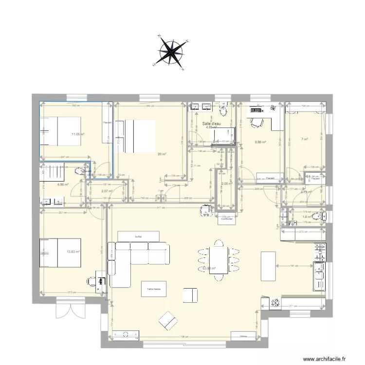 Maison3. Plan de 