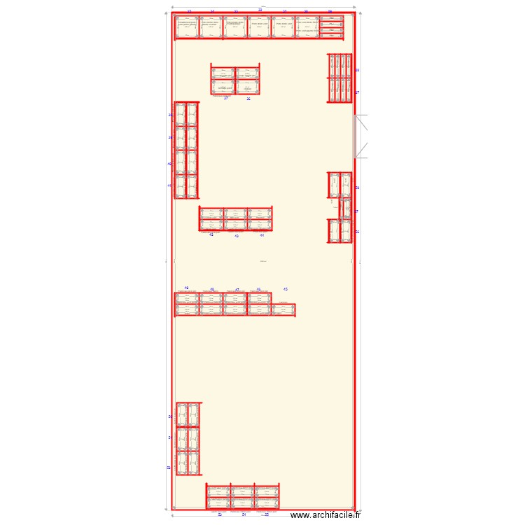 Rangement rack hall 2. Plan de 0 pièce et 0 m2