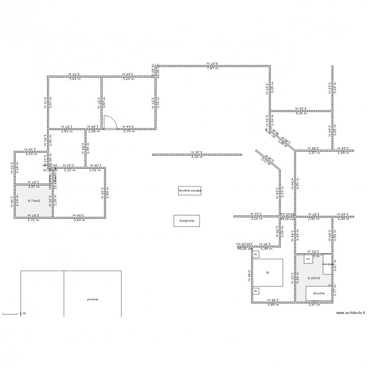 maison en u. Plan de 0 pièce et 0 m2