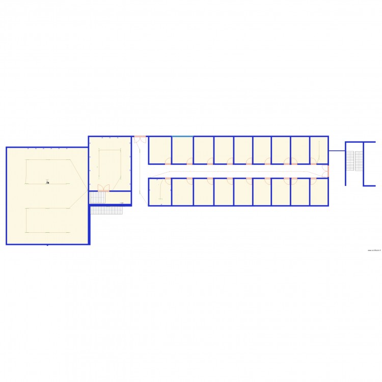 eelectrification ENS. Plan de 23 pièces et 473 m2