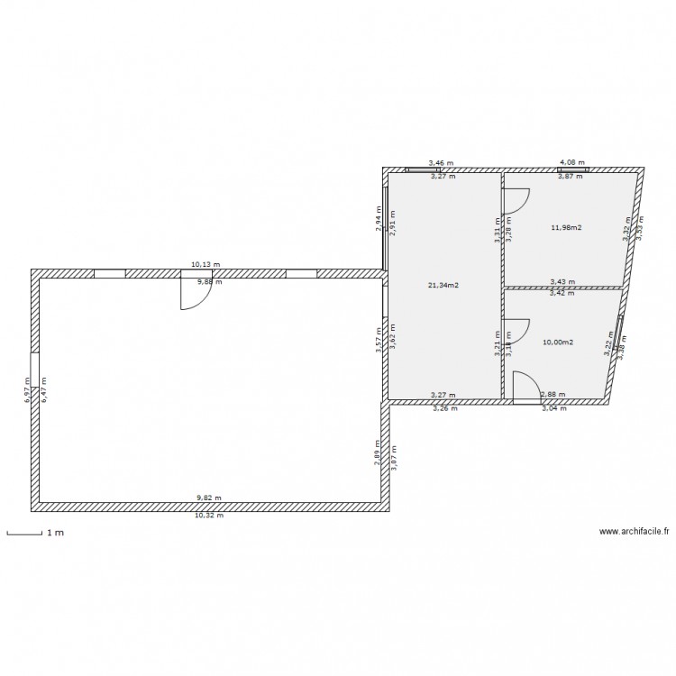 plan extension 40m2. Plan de 0 pièce et 0 m2