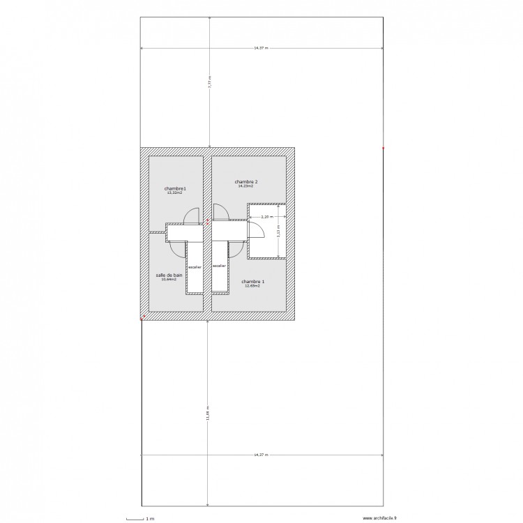 echevannes rdch et terrain . Plan de 0 pièce et 0 m2