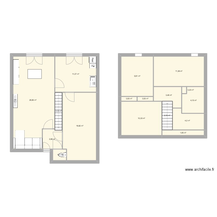 BRENDY YAYA. Plan de 17 pièces et 109 m2