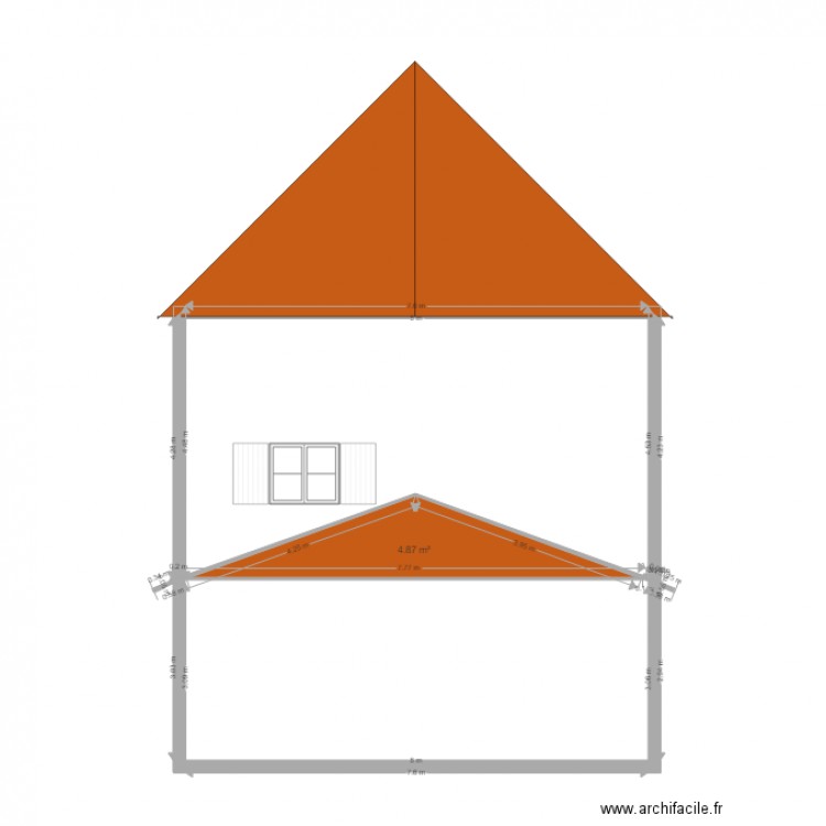 Plan de Coupe Facade Nord Projet. Plan de 0 pièce et 0 m2