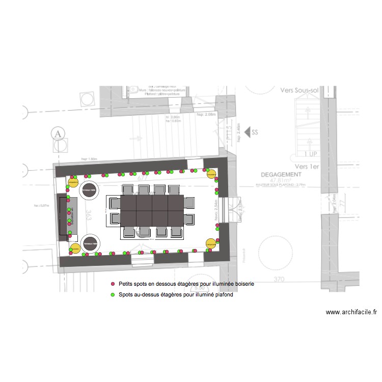 Cave a vin   éclairage. Plan de 0 pièce et 0 m2