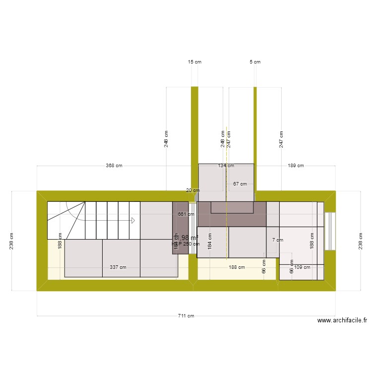 calepinage carrelage entrée. Plan de 0 pièce et 0 m2